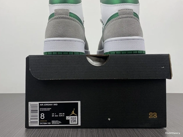 Kick Theory Mid Jordan1 Green Comfortable SE Grey 3705 DC7294- 1027